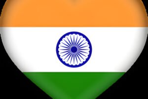 The National Flag of India In a Love Symbol