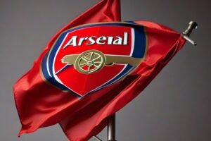 Flag of Arsenal Football Club on a Pole Free Download